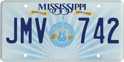 MS license plate JMV742