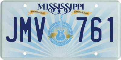 MS license plate JMV761