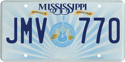 MS license plate JMV770
