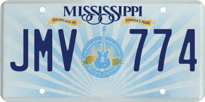 MS license plate JMV774