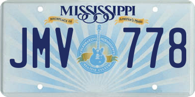 MS license plate JMV778
