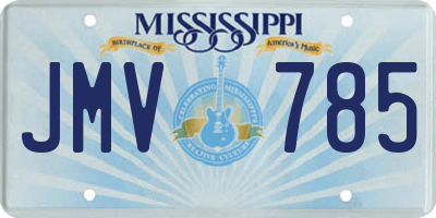 MS license plate JMV785