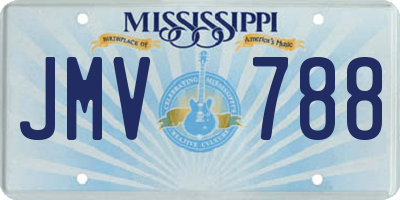 MS license plate JMV788