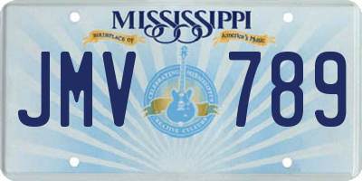MS license plate JMV789