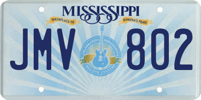 MS license plate JMV802