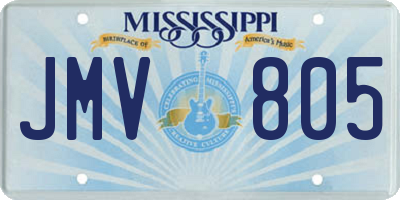 MS license plate JMV805