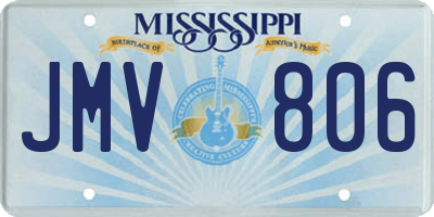 MS license plate JMV806
