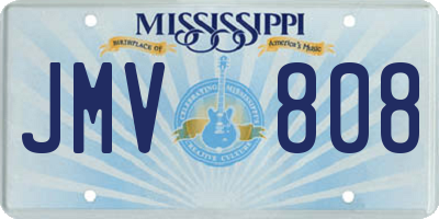 MS license plate JMV808