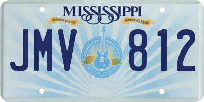 MS license plate JMV812