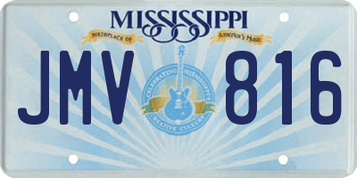 MS license plate JMV816