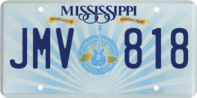 MS license plate JMV818