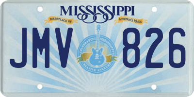 MS license plate JMV826