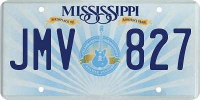 MS license plate JMV827