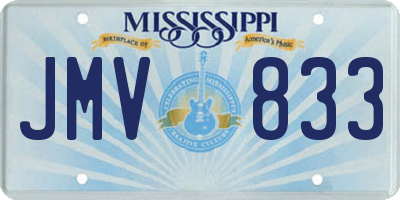 MS license plate JMV833