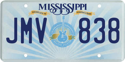 MS license plate JMV838