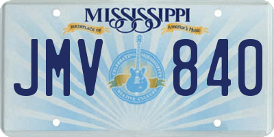 MS license plate JMV840