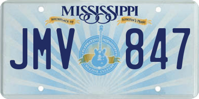 MS license plate JMV847