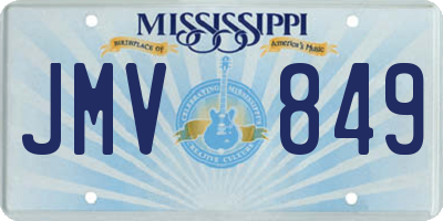 MS license plate JMV849