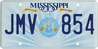 MS license plate JMV854