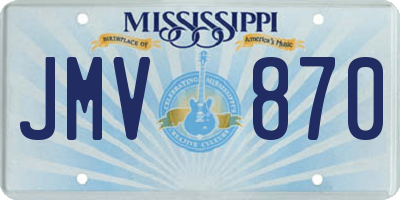MS license plate JMV870