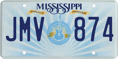 MS license plate JMV874