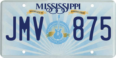 MS license plate JMV875