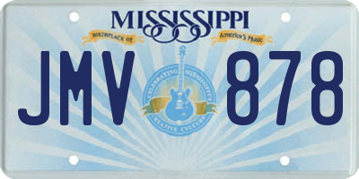 MS license plate JMV878
