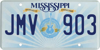 MS license plate JMV903