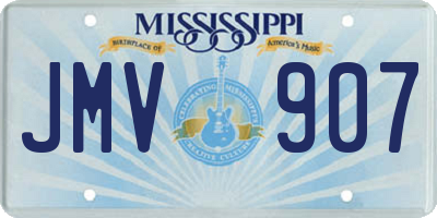 MS license plate JMV907