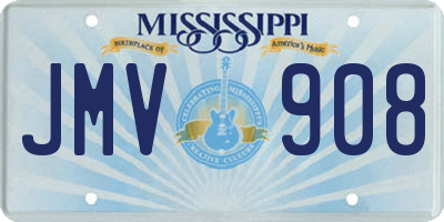 MS license plate JMV908