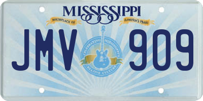 MS license plate JMV909