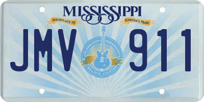 MS license plate JMV911