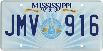 MS license plate JMV916