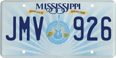 MS license plate JMV926