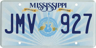 MS license plate JMV927
