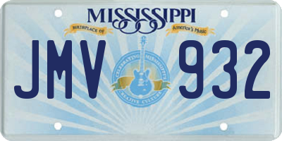 MS license plate JMV932