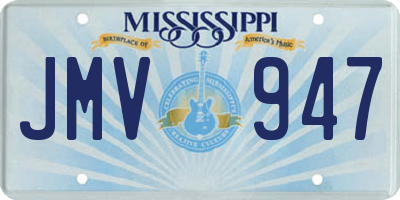 MS license plate JMV947