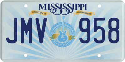 MS license plate JMV958