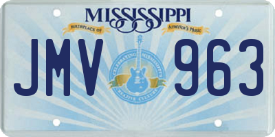 MS license plate JMV963