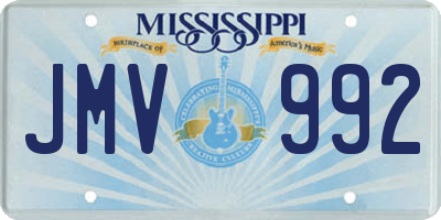 MS license plate JMV992