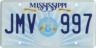 MS license plate JMV997