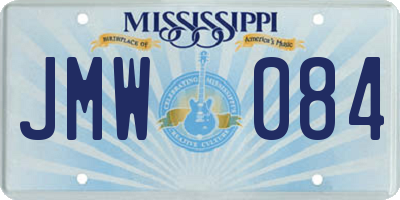 MS license plate JMW084