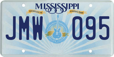 MS license plate JMW095
