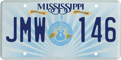 MS license plate JMW146