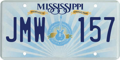 MS license plate JMW157