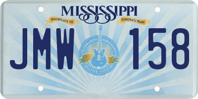 MS license plate JMW158