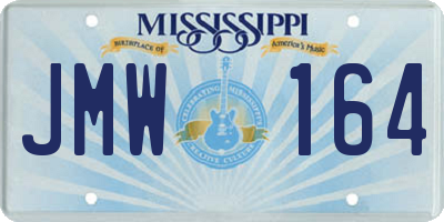 MS license plate JMW164