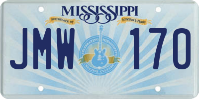 MS license plate JMW170
