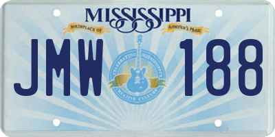 MS license plate JMW188