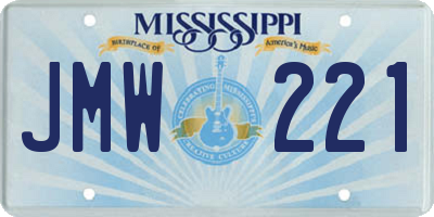 MS license plate JMW221